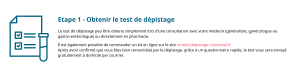 Etape 1 : test dépistage cancer colorectal