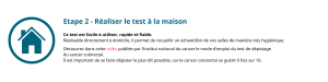 Etape 2 : test dépistage cancer colorectal