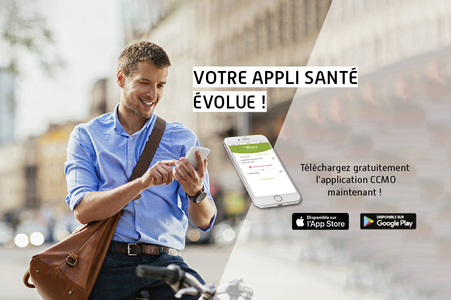 Téléchargez l'application mobile CCMO Mutuelle et soyez connecté à votre contrat santé où que vous soyez !