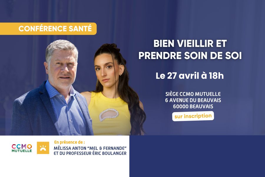 Conférence santé Bien vieillir et prendre soin de soi organisée par CCMO Mutuelle le 27 avril 2026